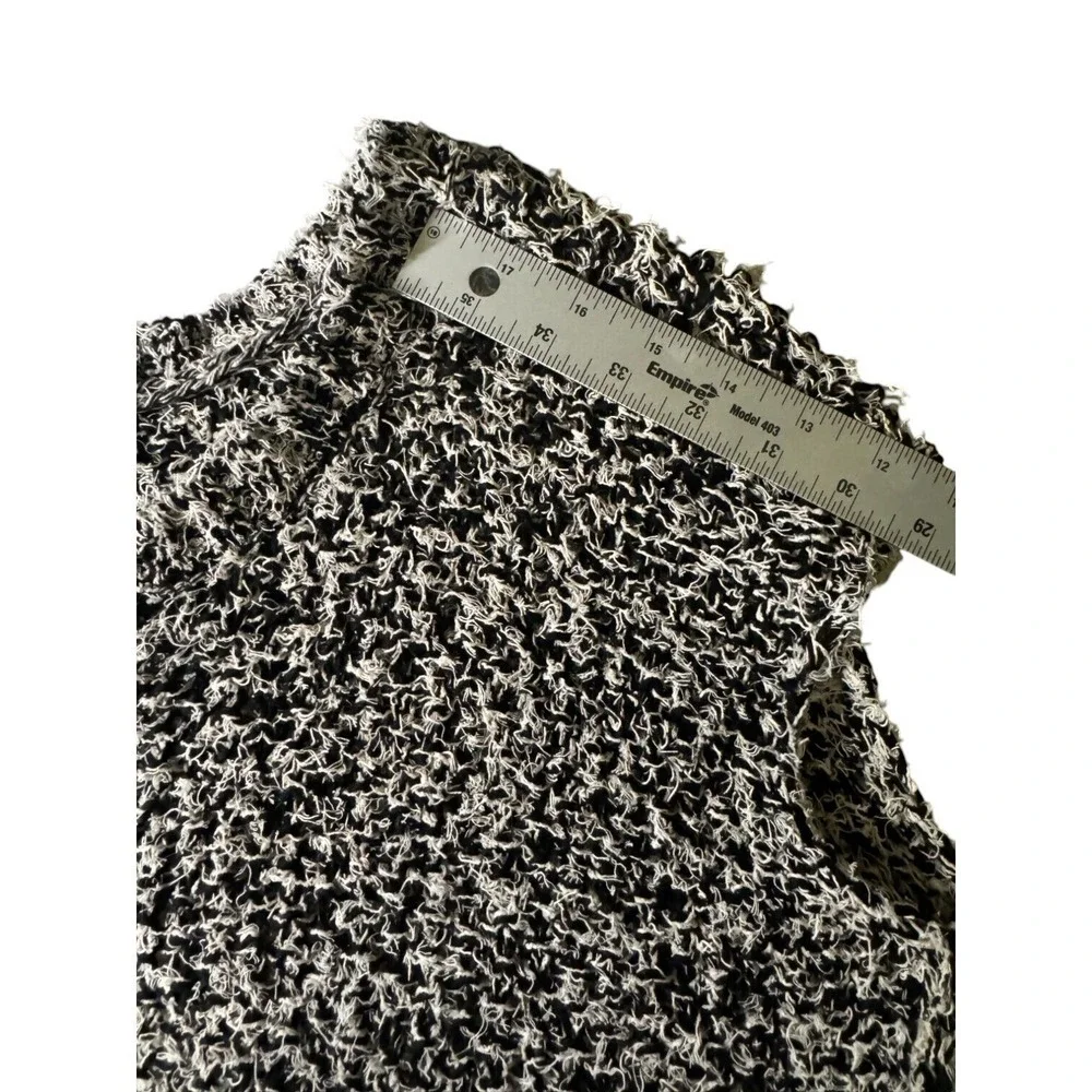 Eileen Fisher Womens‎ Sleeveless Sweater Marled Black Flyaway Back Sz Medium